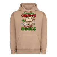 Pigment Burro all i want for christmas is more books Urban Hoodie - MaliasSmallBusiness