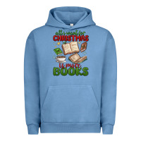 Pigment Pebble Blue all i want for christmas is more books Urban Hoodie - MaliasSmallBusiness