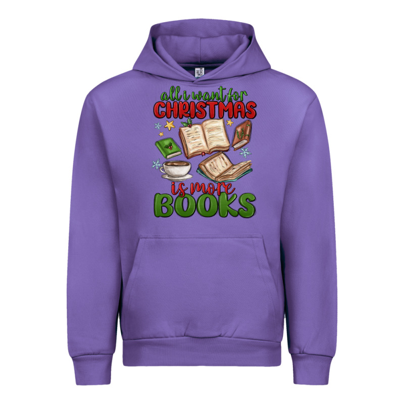 All I Want For Christmas Is More Books Urban Hoodie by MaliasSmallBusiness | Teevron