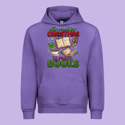 All I Want For Christmas Is More Books Urban Hoodie Designed By Maliassmallbusiness