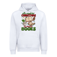 White all i want for christmas is more books Urban Hoodie - MaliasSmallBusiness