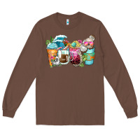 Chestnut skeleton summer coffee cups Long Sleeve Tee - Zillion Design Studio