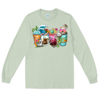 Matcha skeleton summer coffee cups Long Sleeve Tee - Zillion Design Studio
