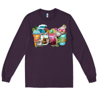 Plum skeleton summer coffee cups Long Sleeve Tee - Zillion Design Studio