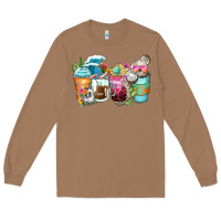 Toasted Coconut skeleton summer coffee cups Long Sleeve Tee - Zillion Design Studio