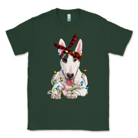 Sports Green bull terrier with christmas lights Classic Tee - RanaPortraitStore