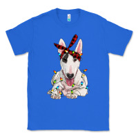 True Royal bull terrier with christmas lights Classic Tee - RanaPortraitStore