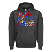 Charcoal Heather flip flops fireworks and freedom Zipper Hoodie - Zillion Design Studio