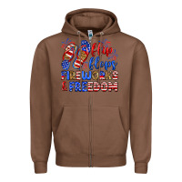 Chestnut flip flops fireworks and freedom Zipper Hoodie - Zillion Design Studio
