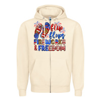 Sandshell flip flops fireworks and freedom Zipper Hoodie - Zillion Design Studio