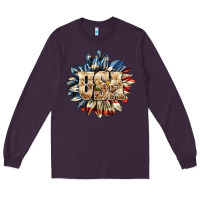 Plum usa sunflower billie wilder Long Sleeve Tee - texasbilliewilder