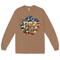 Toasted Coconut usa sunflower billie wilder Long Sleeve Tee - texasbilliewilder