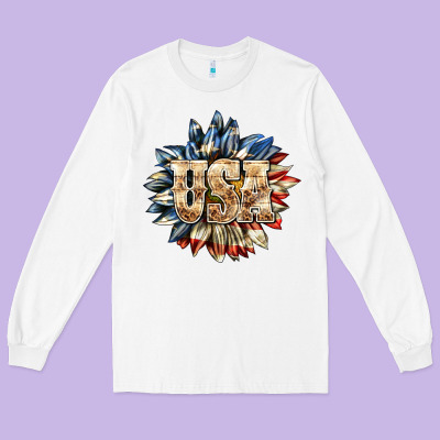 Long Sleeve Tee usa sunflower billie wilder