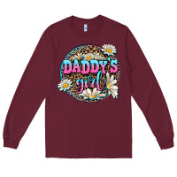 Burgundy daddy's girl Long Sleeve Tee - AdoDesignShop