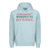 Blue Mist get to work Premium Hoodie - MaliasSmallBusiness