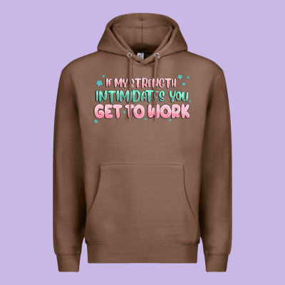 Get To Work Premium Hoodie Designed By Maliassmallbusiness