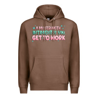 Chestnut get to work Premium Hoodie - MaliasSmallBusiness