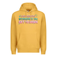 Mustard get to work Premium Hoodie - MaliasSmallBusiness