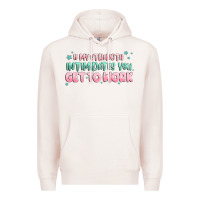 Pale Pink get to work Premium Hoodie - MaliasSmallBusiness