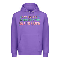 Purple get to work Premium Hoodie - MaliasSmallBusiness