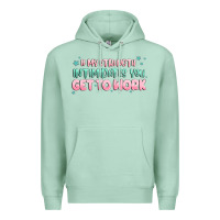 Seafoam get to work Premium Hoodie - MaliasSmallBusiness