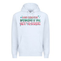White get to work Premium Hoodie - MaliasSmallBusiness