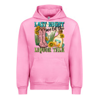 Fuchsia Pink last night we let the liquar talk Urban Hoodie - NancyCooperArtShop