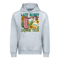 Heather Grey last night we let the liquar talk Urban Hoodie - NancyCooperArtShop