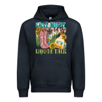 Navy last night we let the liquar talk Urban Hoodie - NancyCooperArtShop