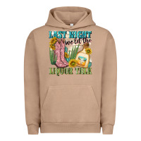 Pigment Burro last night we let the liquar talk Urban Hoodie - NancyCooperArtShop
