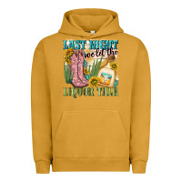 Pigment Peanut Butter last night we let the liquar talk Urban Hoodie - NancyCooperArtShop