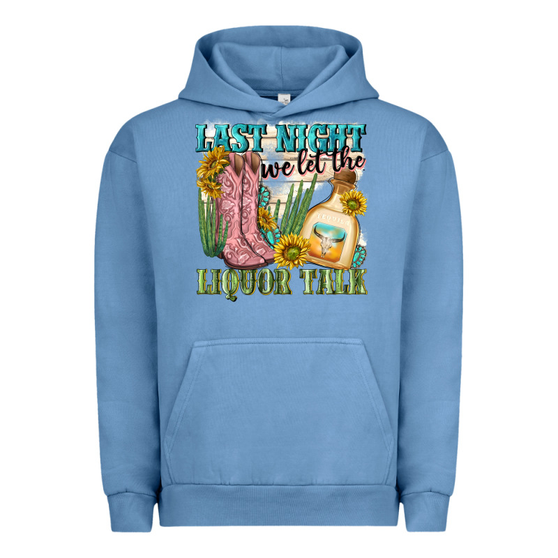 Last Night We Let The Liquar Talk Urban Hoodie by NancyCooperArtShop | Teevron