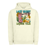 Pigment Pistachio last night we let the liquar talk Urban Hoodie - NancyCooperArtShop