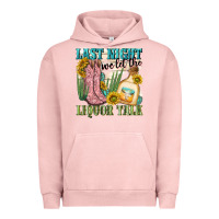 Pigment Salmon last night we let the liquar talk Urban Hoodie - NancyCooperArtShop