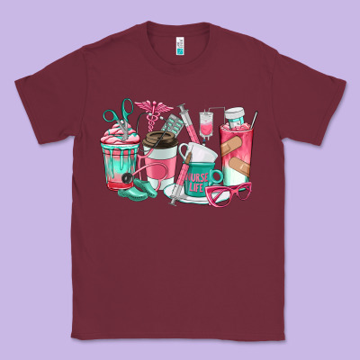 Nurse Coffee Cups Classic Tee Designed By Texasbilliewilder