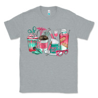 Heather Grey nurse coffee cups Classic Tee - texasbilliewilder