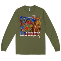 Army Green western sweet land of liberty 4th july billie wilder Long Sleeve Tee - texasbilliewilder