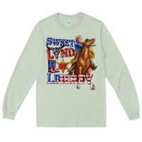 Matcha western sweet land of liberty 4th july billie wilder Long Sleeve Tee - texasbilliewilder