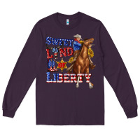 Plum western sweet land of liberty 4th july billie wilder Long Sleeve Tee - texasbilliewilder