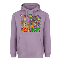 Lavender mardi gras dead inside but lucky  with skeleton Heavyweight Hoodie - AdoDesignShop
