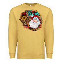 Antique Gold santa texas map Premium Sweatshirt - JahusDesignShop