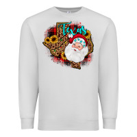 Dove Grey santa texas map Premium Sweatshirt - JahusDesignShop