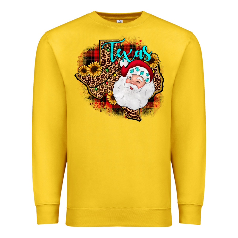 Santa Texas Map Premium Sweatshirt by JahusDesignShop | Teevron