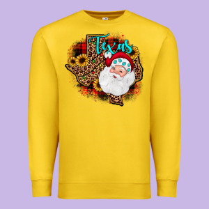 Santa Texas Map Premium Sweatshirt Designed By Jahusdesignshop