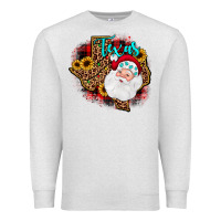 Oatmeal Heather santa texas map Premium Sweatshirt - JahusDesignShop