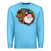 Ocean Blue santa texas map Premium Sweatshirt - JahusDesignShop