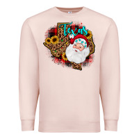 Pale Pink santa texas map Premium Sweatshirt - JahusDesignShop