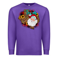 Purple santa texas map Premium Sweatshirt - JahusDesignShop