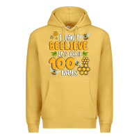 Antique Gold i cant beelieve its been 100 days Premium Hoodie - MaliasSmallBusiness