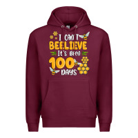 Burgundy i cant beelieve its been 100 days Premium Hoodie - MaliasSmallBusiness